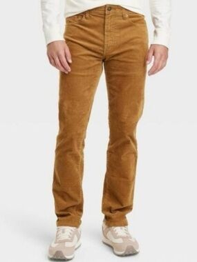 Goodfellow & Co Men's Corduroy Slim Pants in Dapper Brown 32x32